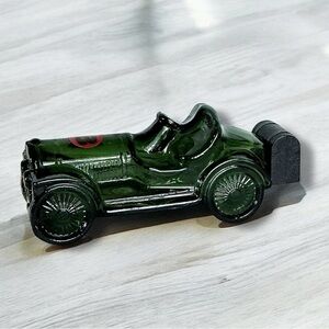 Vintage Avon Classic Car Glass Bottle Empty Decanter Dark Green Collectible